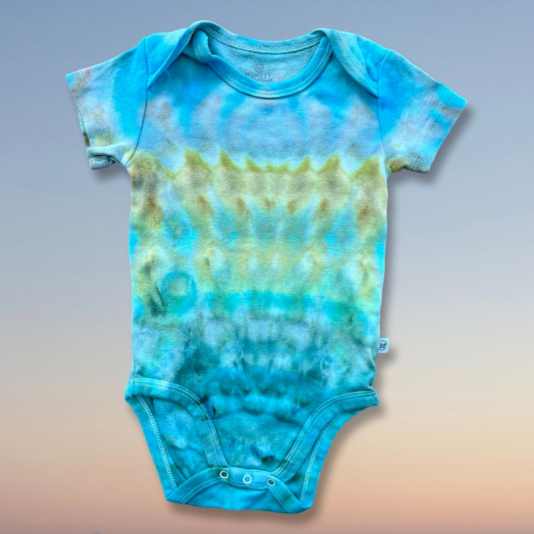 Tie Dye Baby One Piece - Organic Cotton - Ocean Tide
