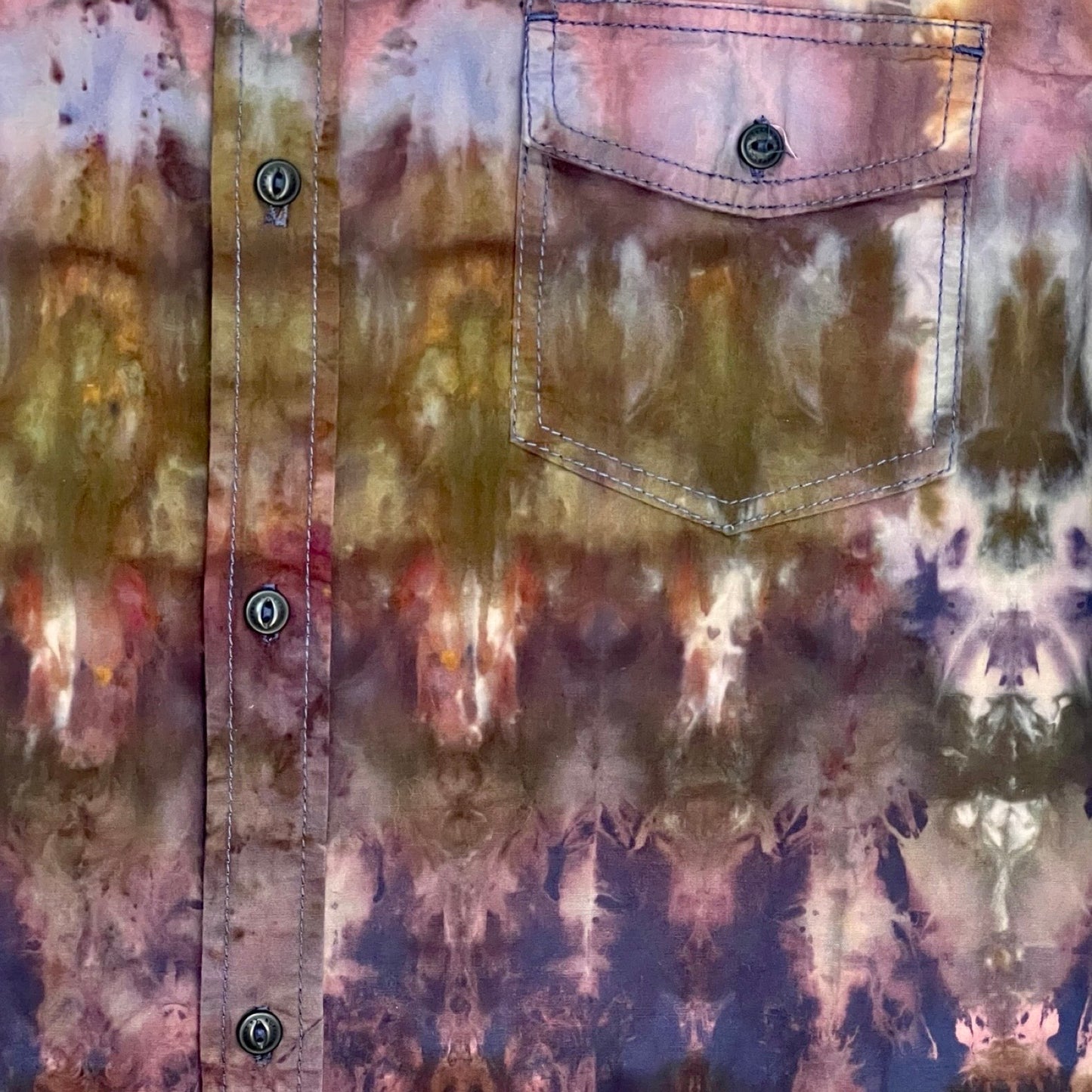Tie Dye Button Down Shirt - Large
