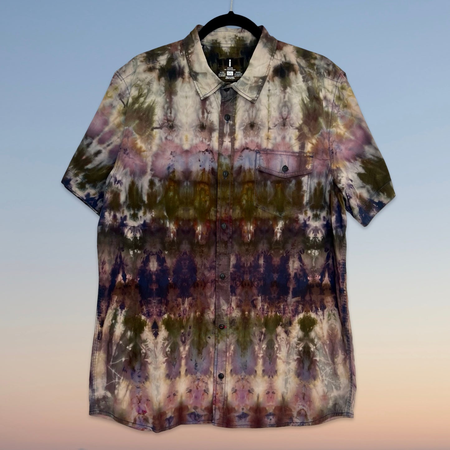 Tie Dye Button Down Shirt - Large