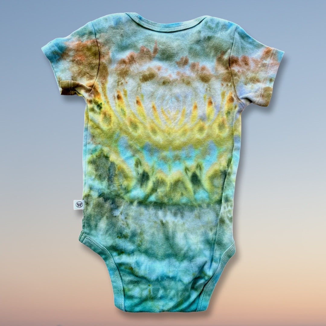 Tie Dye Baby One Piece - Organic Cotton - Ocean Tide