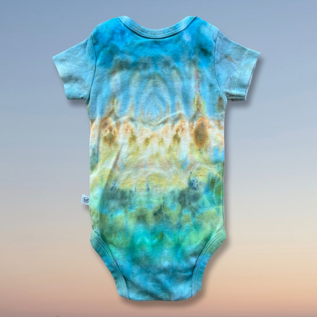 Tie Dye Baby One Piece - Organic Cotton - Ocean Tide