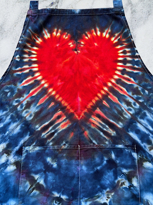 Tie Dyed Apron - Big Heart
