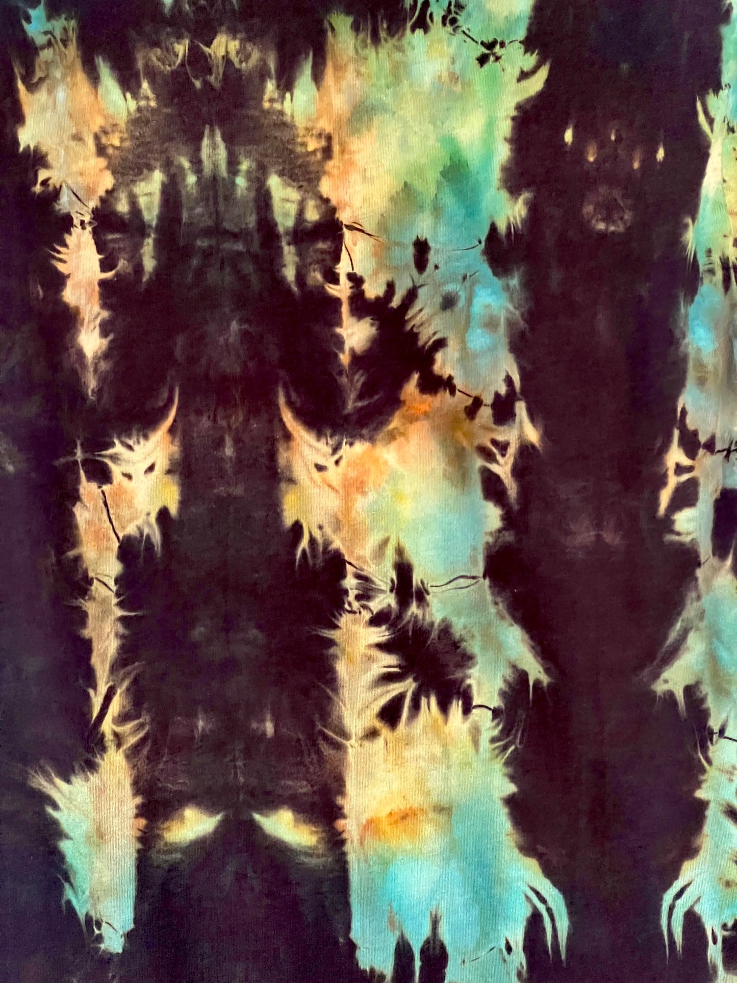 Reverse Dyed Bamboo Organic Tee Dress - Green Faerie - L