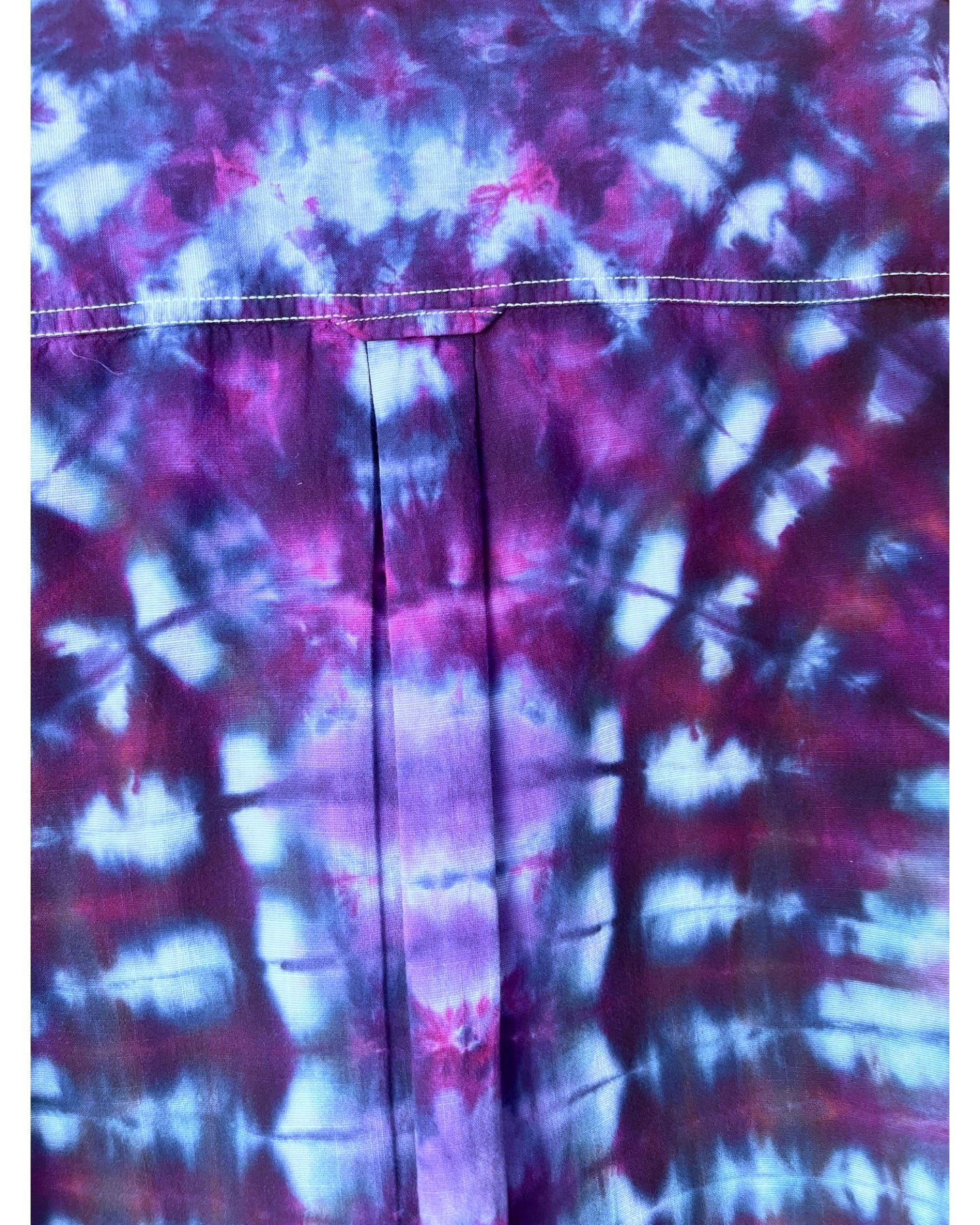 Short Sleeve Button Down Shirt - Plum Side Fans - 2XL