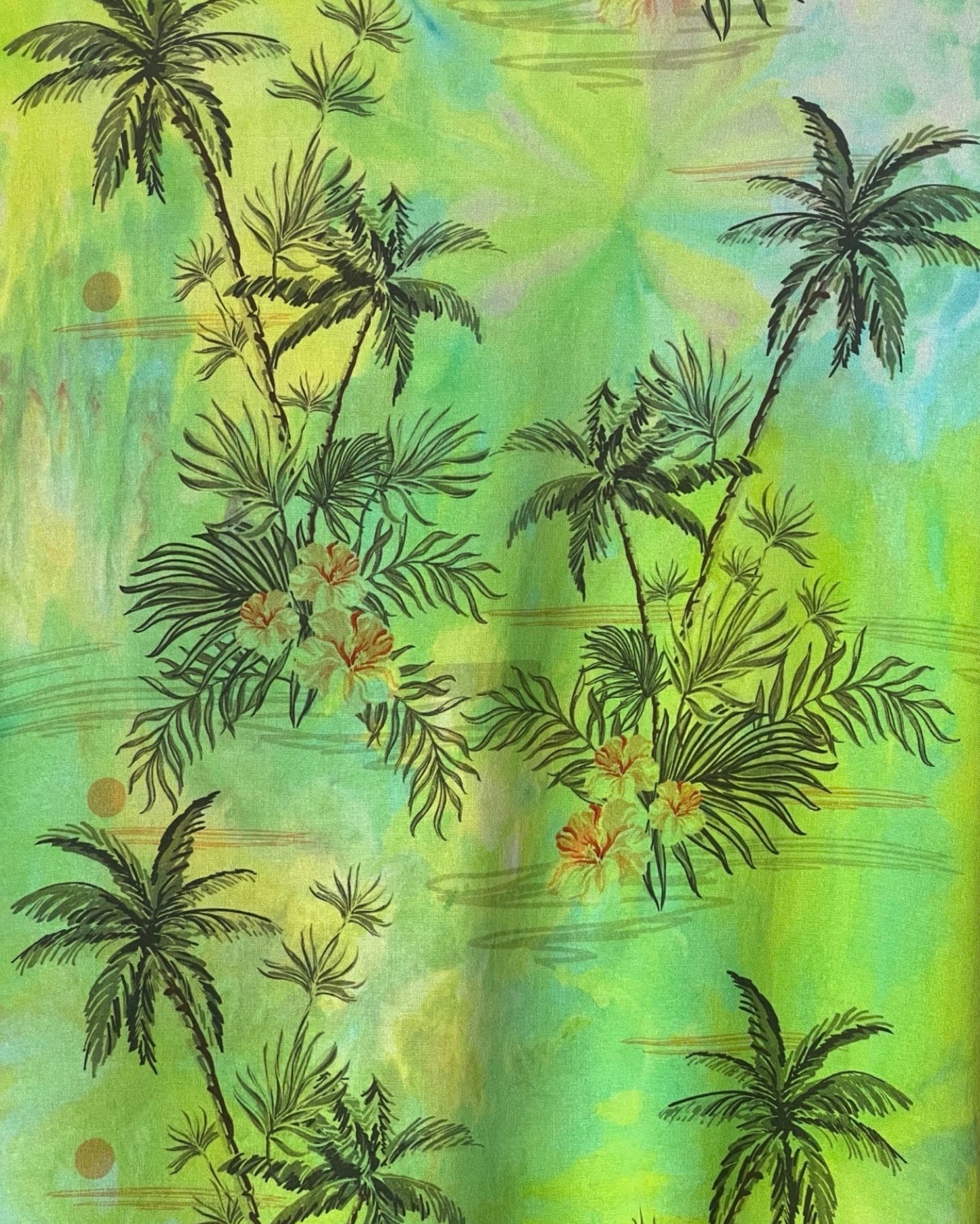 Short Sleeve Button Down Shirt - Tropical Zest - XL