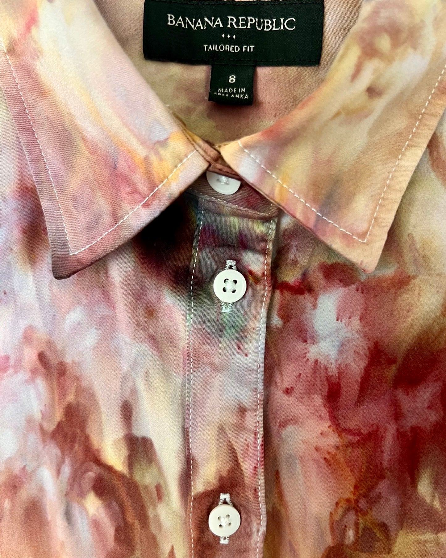 Ladies Button Down Shirt - Love Potion Flower - M