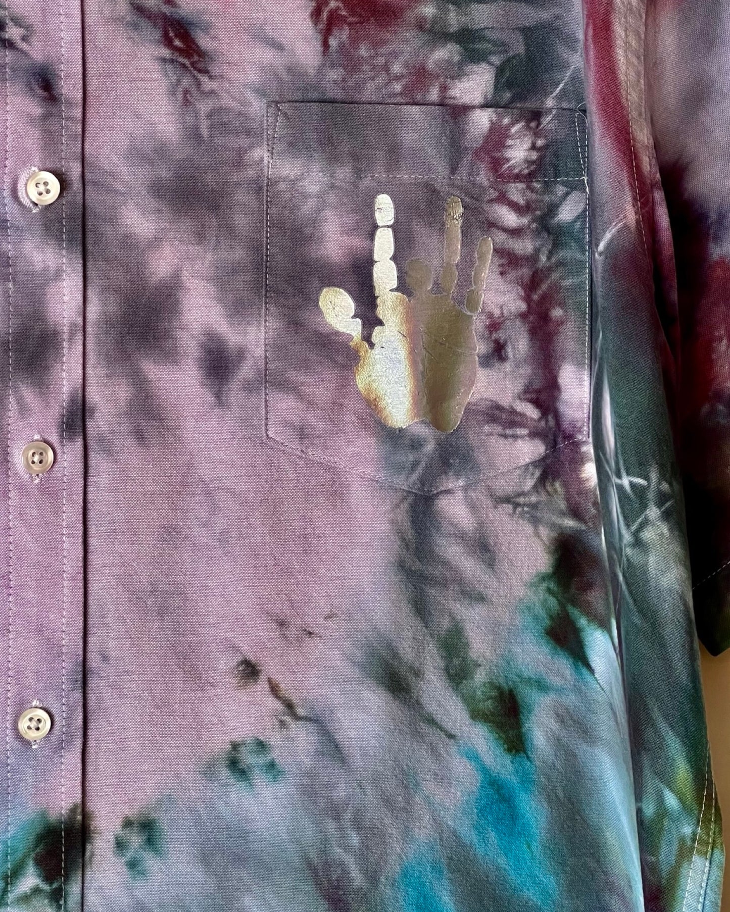 Short Sleeve Button Down Shirt -Jerry Hand- XL