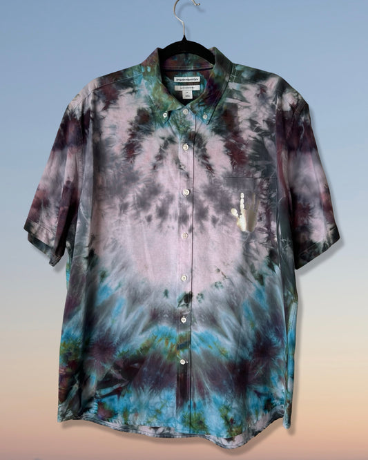 Short Sleeve Button Down Shirt -Jerry Hand- XL