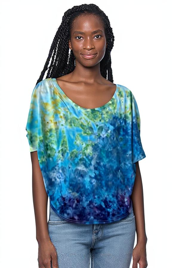 caribbean sea medium dolman top - AI model