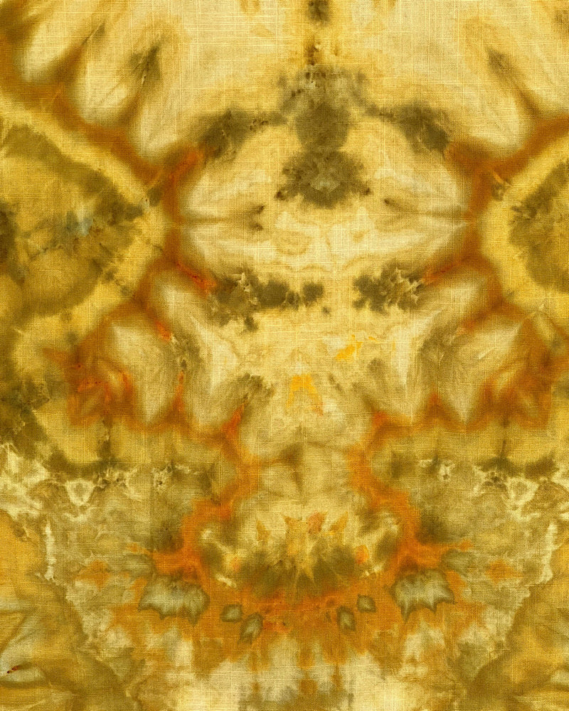 golden bronze western ice dye short sleeve button down shirt 2xl back detail