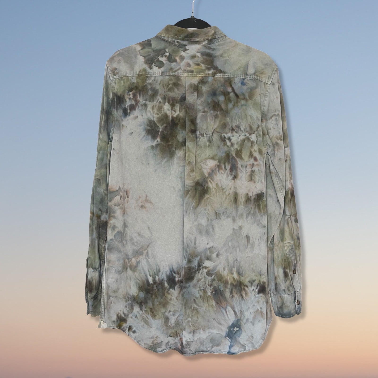 long sleeve button down stormy sky