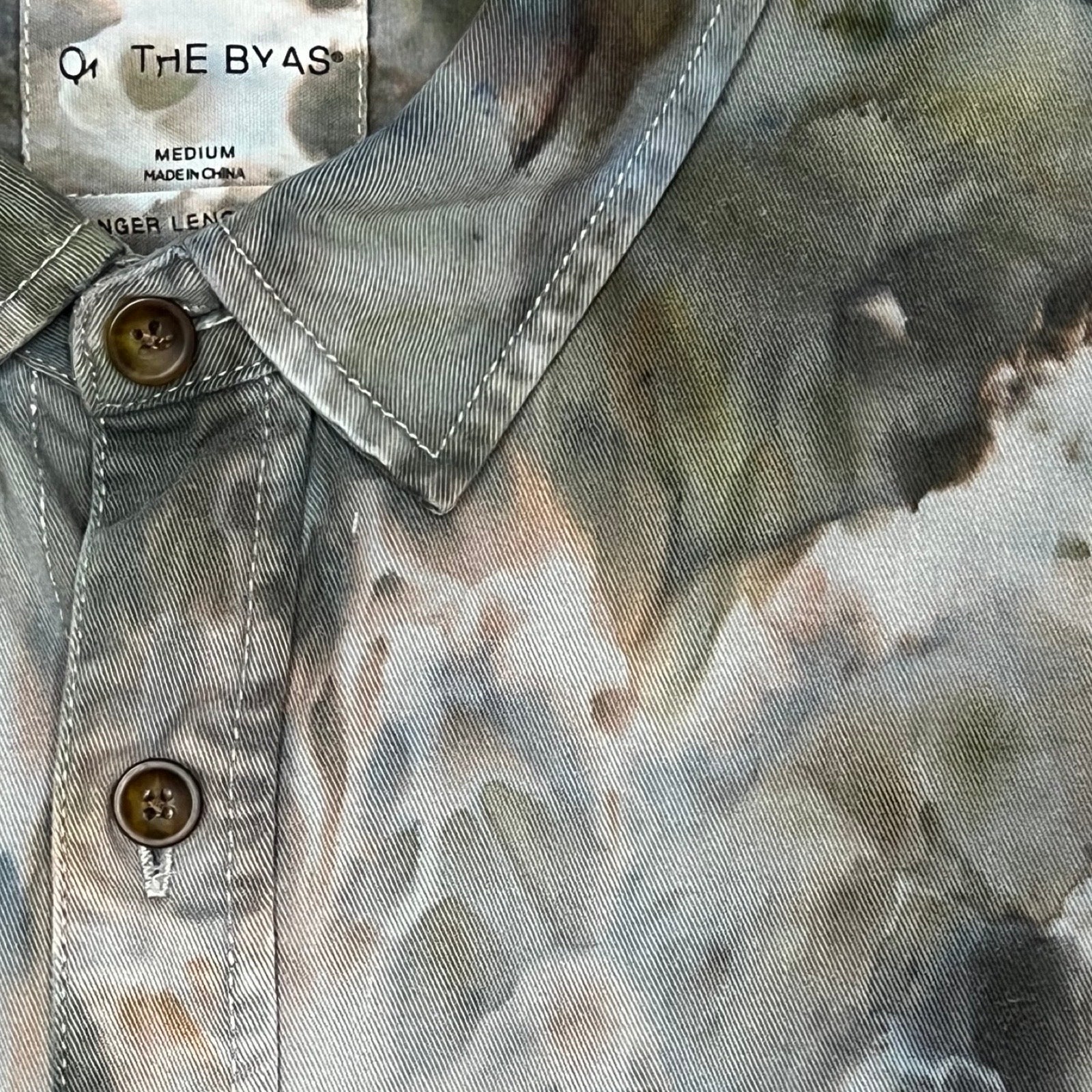 long sleeve button down stormy sky