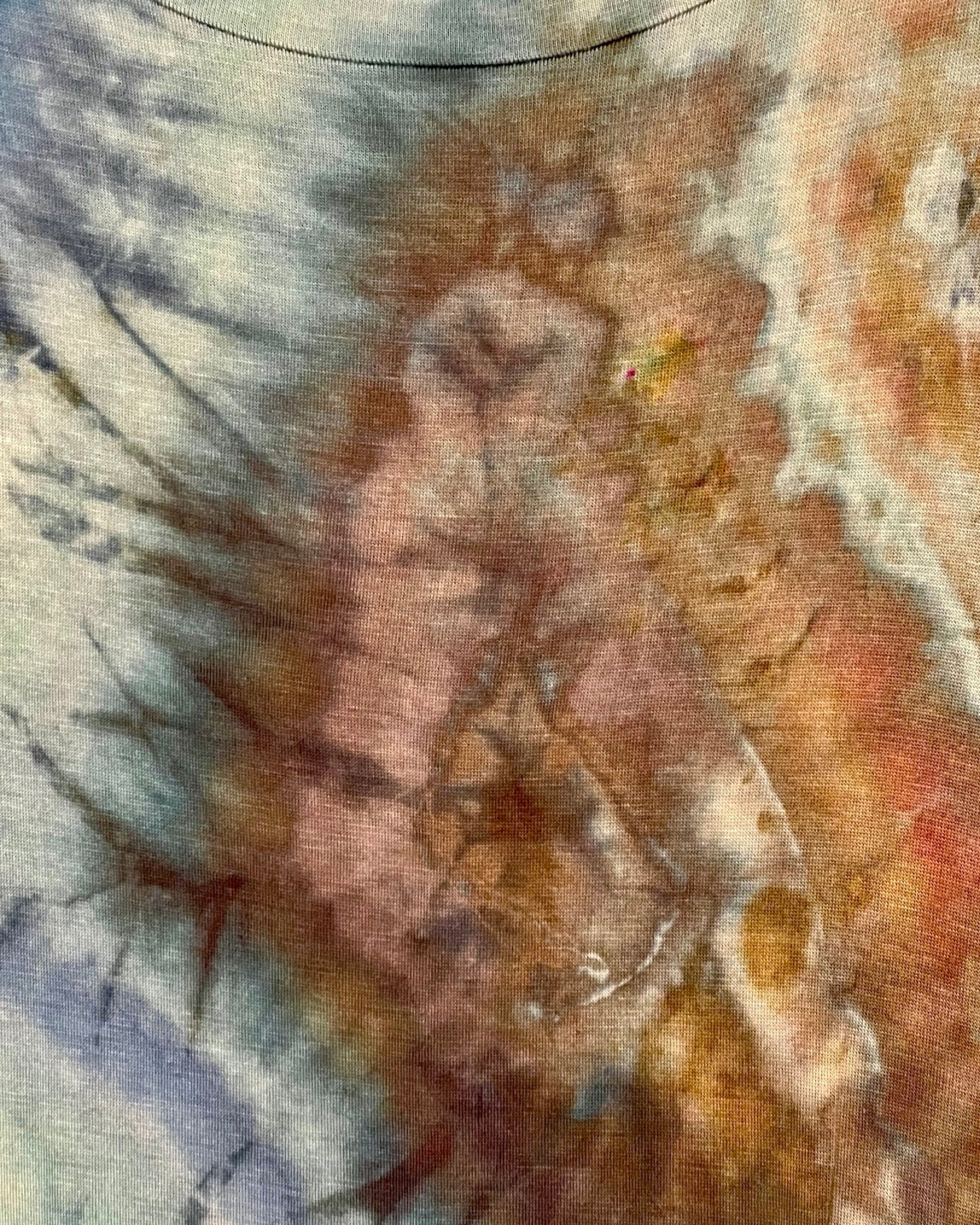 Tie Dye 3/4 Sleeve Loose Tunic- Geode - 2XL
