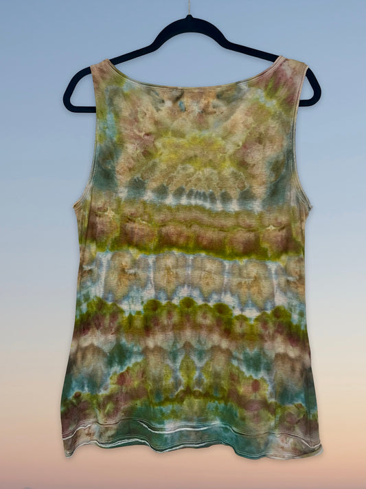 Cowl Neck Tank Top - Desert Oasis - L
