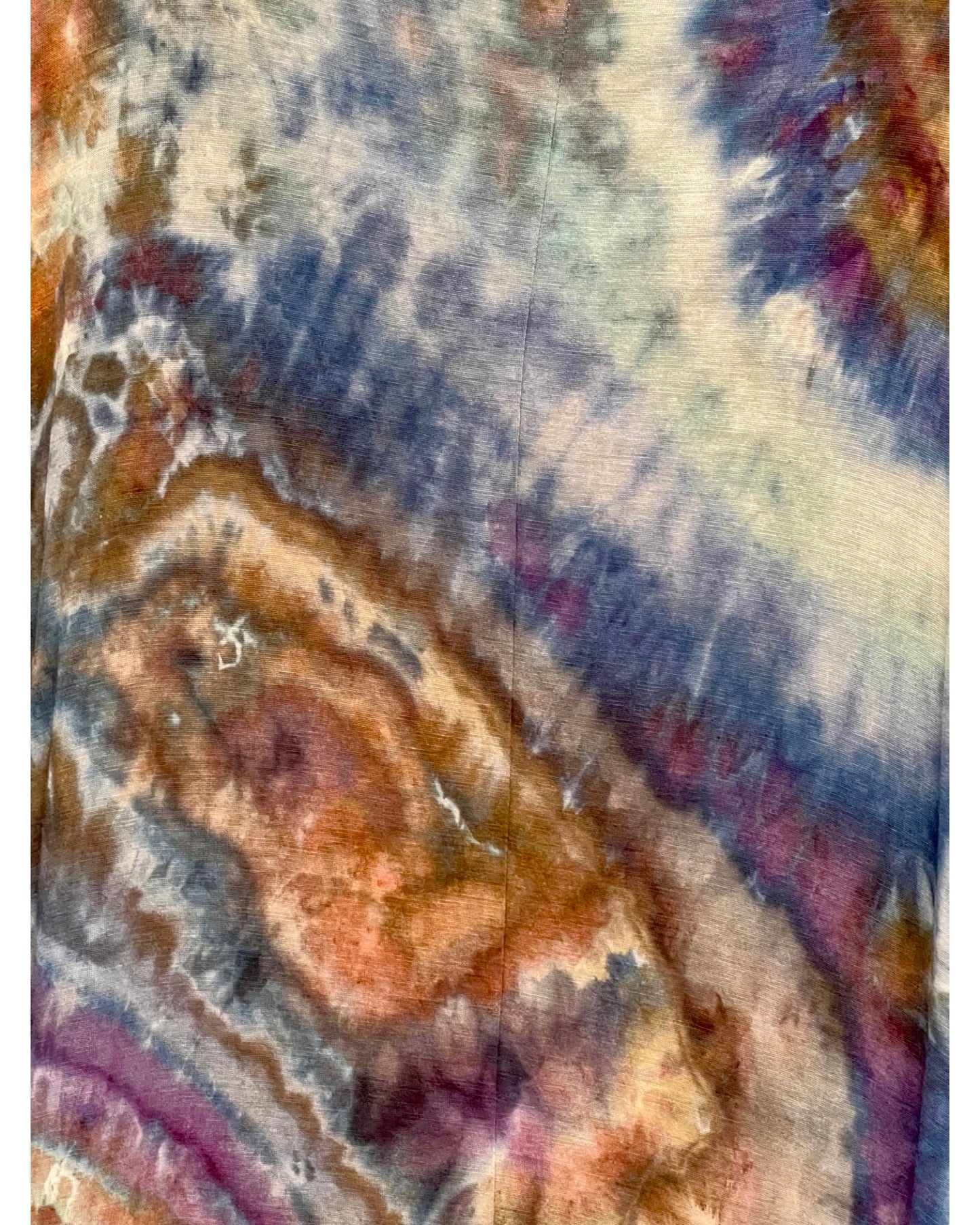Tie Dye 3/4 Sleeve Loose Tunic- Geode - 2XL