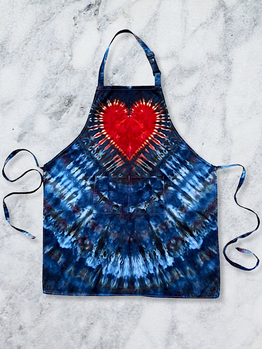 Tie Dyed Apron - Big Heart