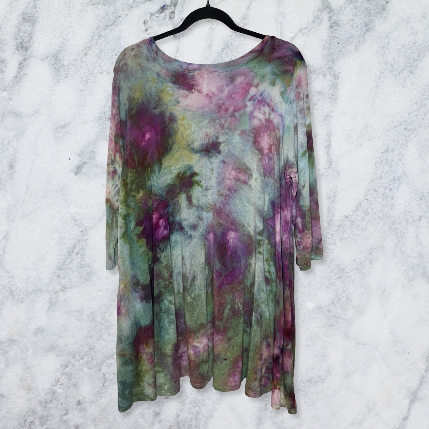 2xl ladies purple ice dyed tunic