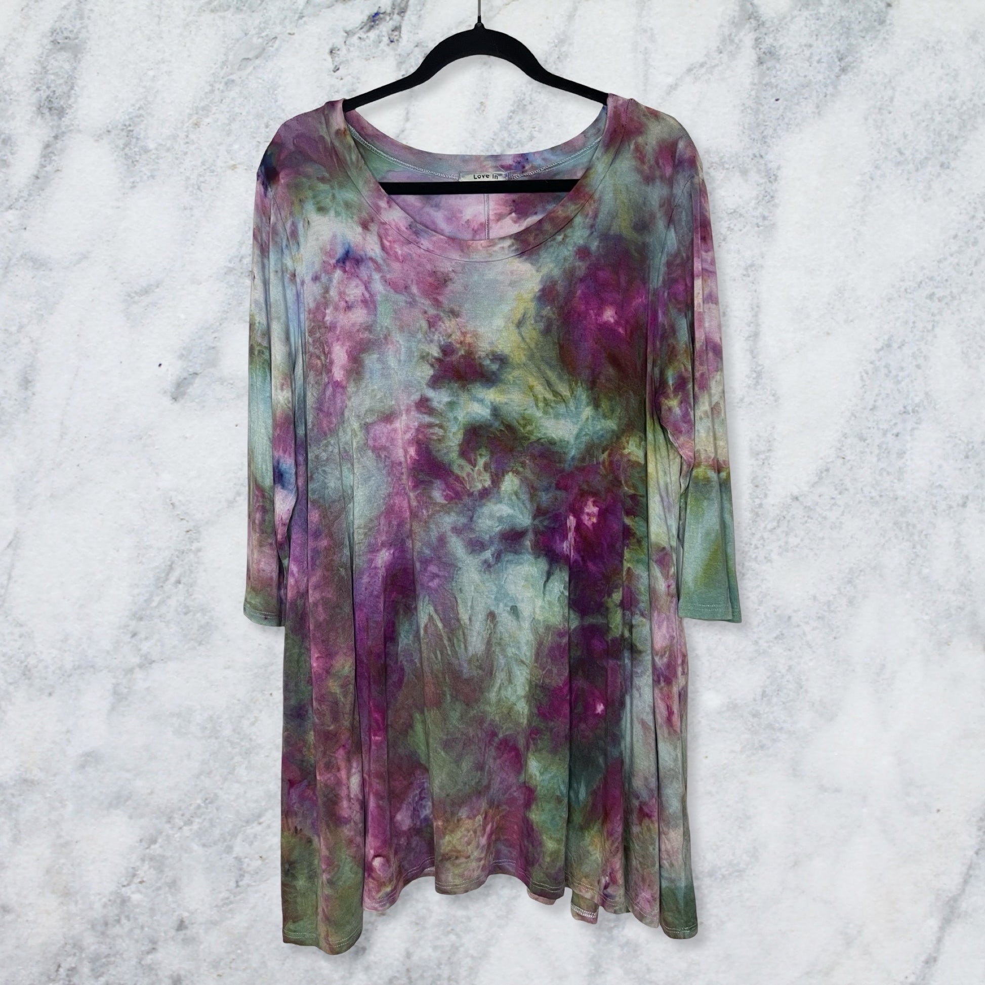 2xl ladies purple ice dyed tunic