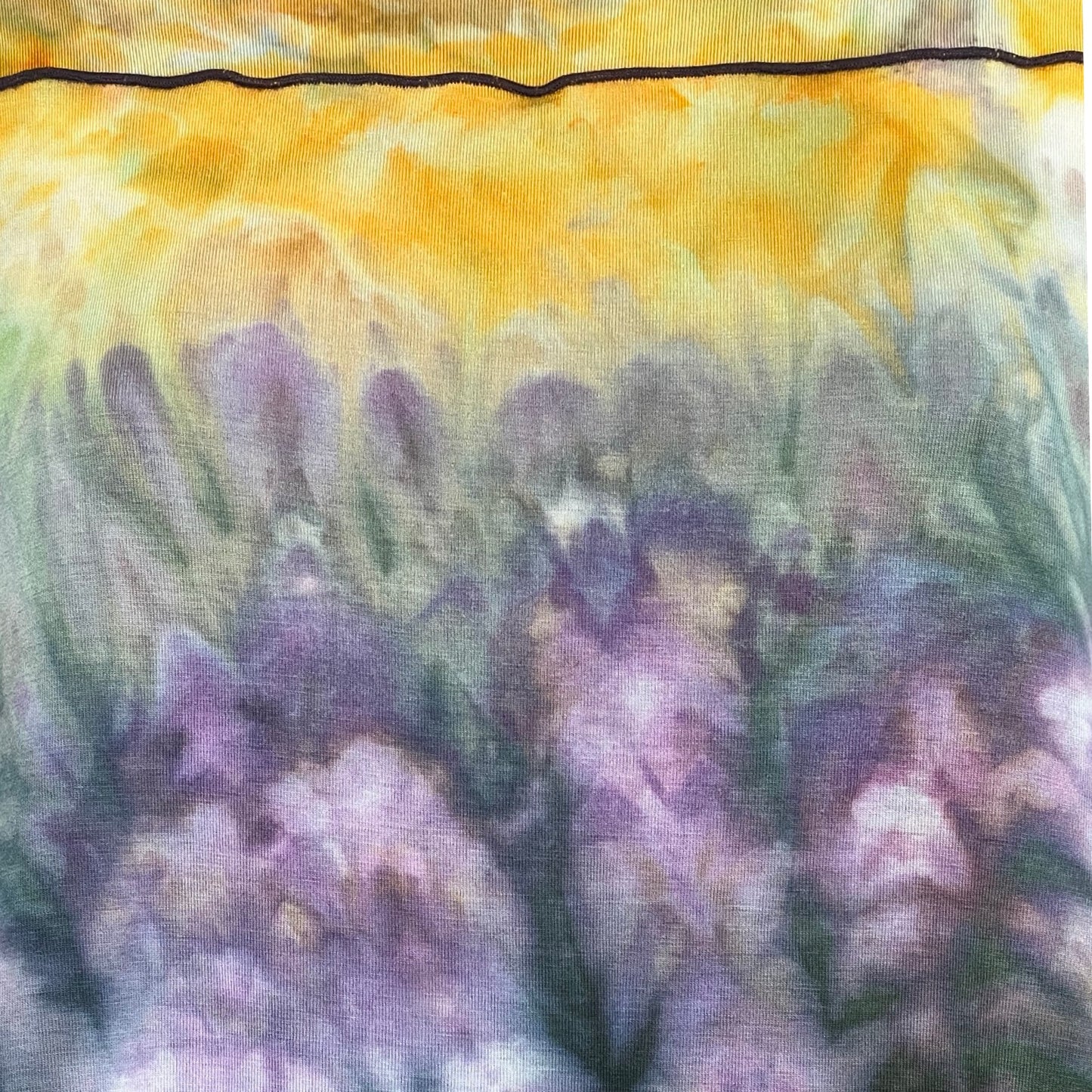 Cropped Poncho Top - Monet Flowers