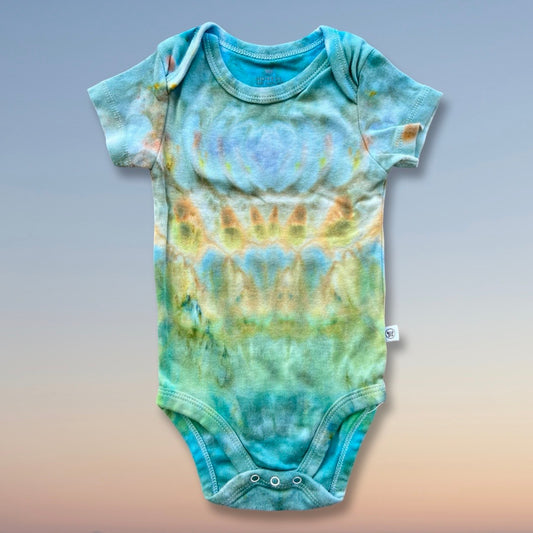 Tie Dye Baby One Piece - Organic Cotton - Ocean Tide