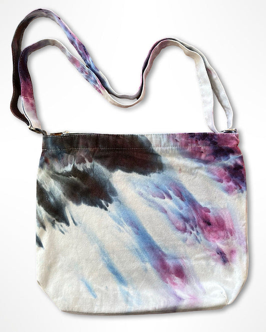 Tie Dye Crossbody Zipper Bag - Lavender Haze