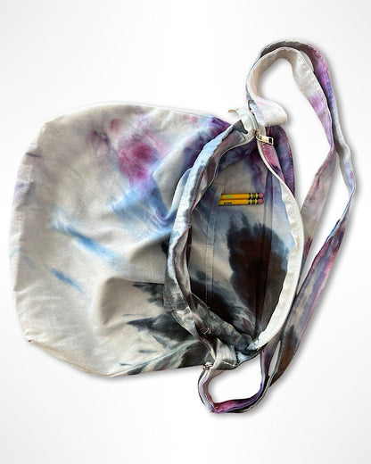 Tie Dye Crossbody Zipper Bag - Lavender Haze