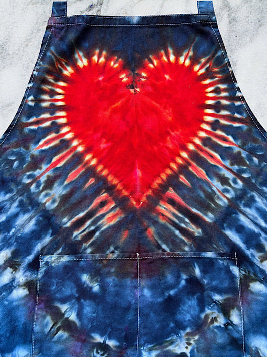 Tie Dyed Apron - Big Heart