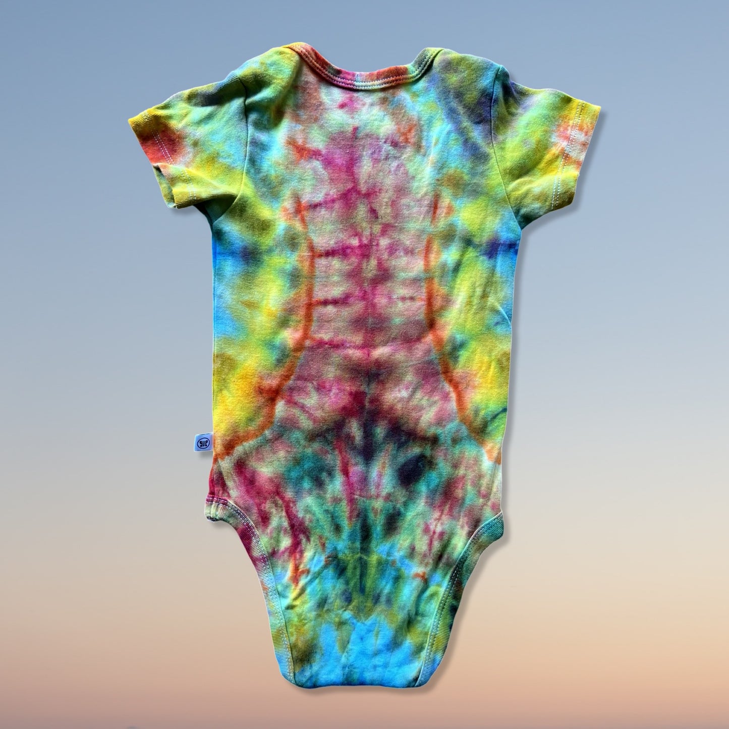 Tie Dye Baby One Piece - Organic Cotton - Rainbow Heart