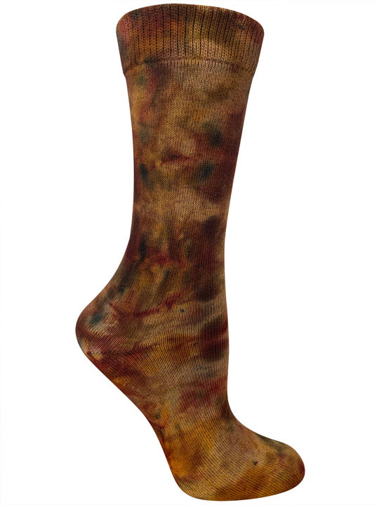 gold dust tie dye organic cotton crew socks