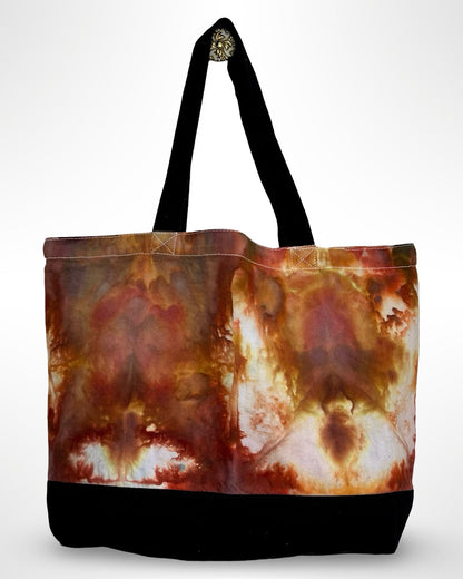 ice dye canvas tote bag phoenix