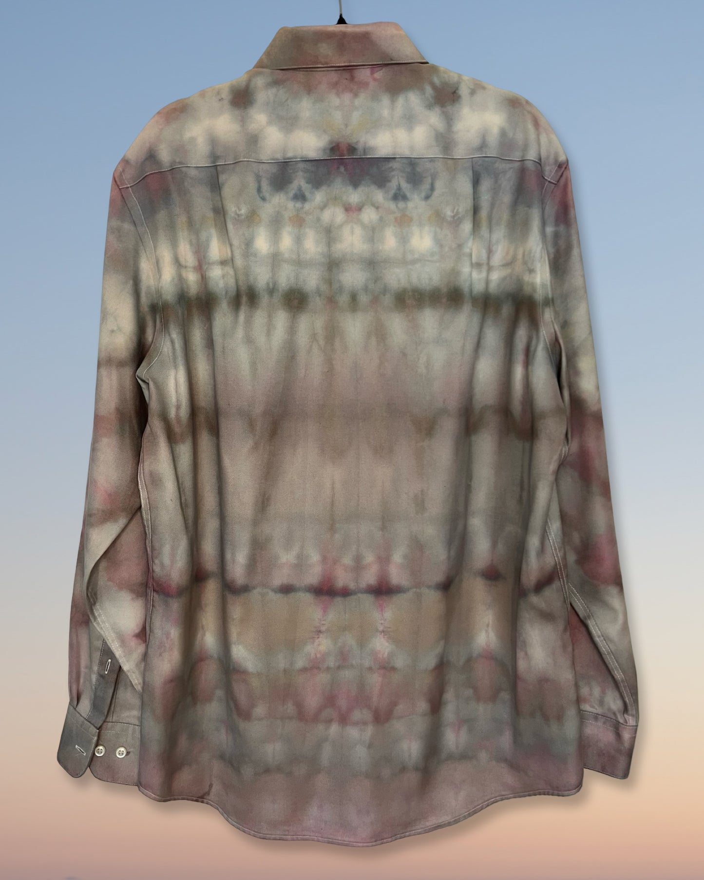 Tie-dye shirt on a gradient background