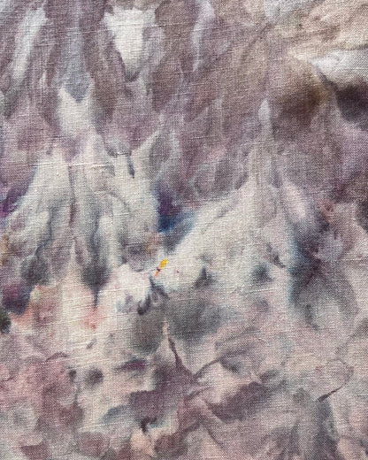 Short Sleeve Button Down Shirt - Lilac Blooms - M