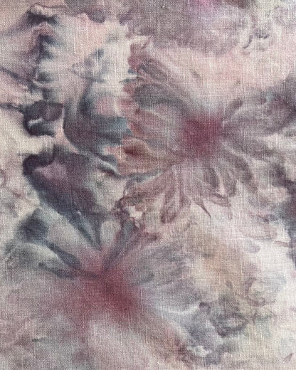 Short Sleeve Button Down Shirt - Lilac Blooms - M