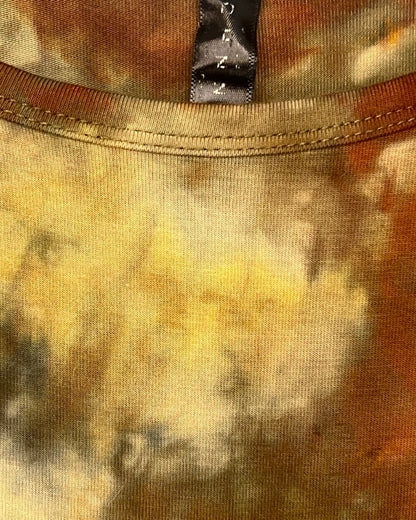 Tie Dye Short Sleeve Dolman Style Tee - Desert Dream - 2XL