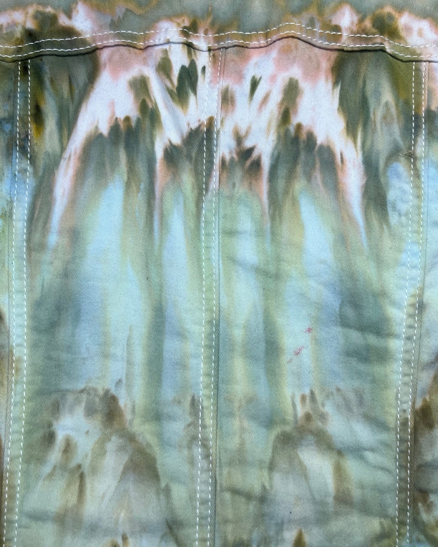 Tie-dye patterned fabric with a gradient of colors